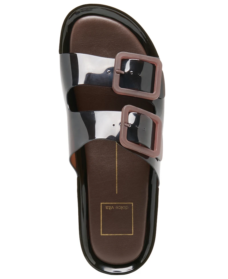 Dolce Vita Women's Julio X Jelly Double-Band Footbed Platform Sandals