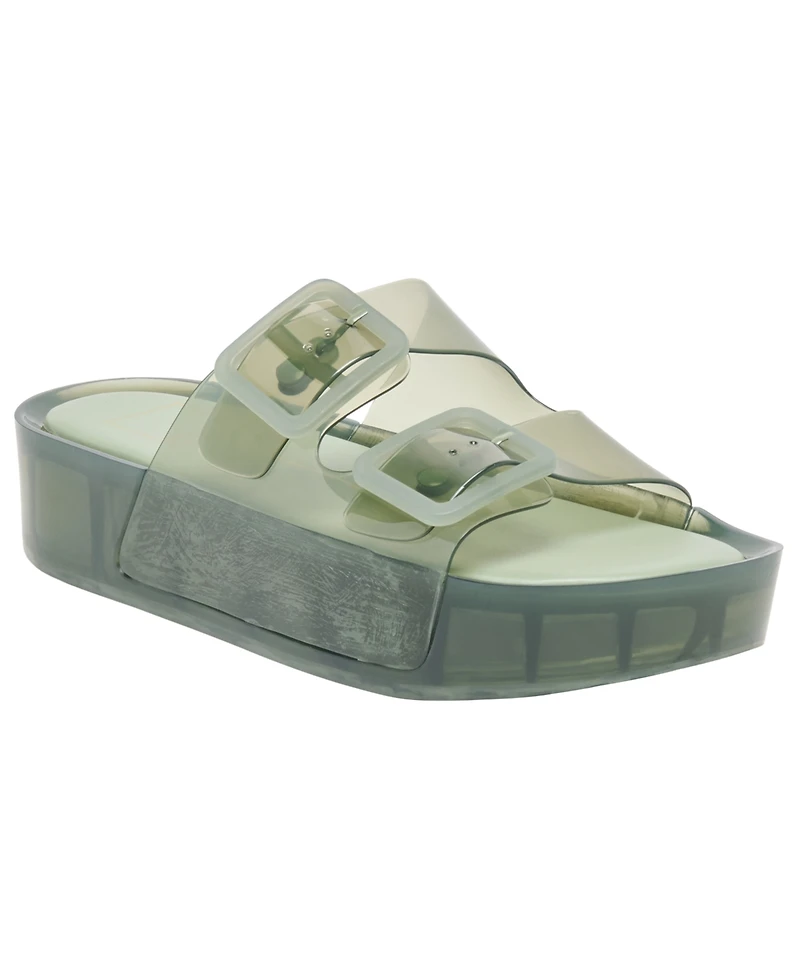 Dolce Vita Women's Julio X Jelly Double-Band Jelly Footbed Platform Sandals