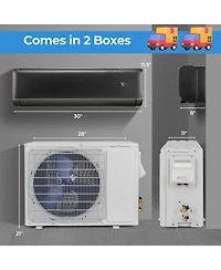 Ecooso Energy Star Certified 12000 Btu 21 SEER2 208-230V Mini Split Air Conditioner and Heater