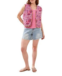 Tribal Women's Reversible Sleeveless Vest with Pockets