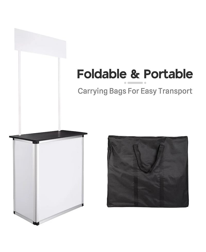Yescom Road Show Promotional Display Counter Stand Table Kiosk Trade Supermarket Pop Up Booth