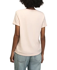 Lucky Brand Women's Strawberry Mandala Printed Classic Crewneck T-Shirt