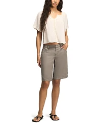 Lucky Brand Women's Relaxed Fit Baggy Linen Denim Shorts