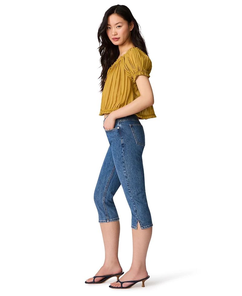 Steve Madden Women's Devan Low-Rise Slim-Fit Capri Jeans