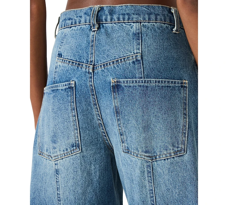 Steve Madden Women's Austin Loose Barrel Ankle Jeans