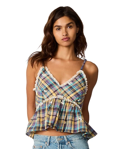 Steve Madden Women's Bryna Sleeveless Embroidered Top