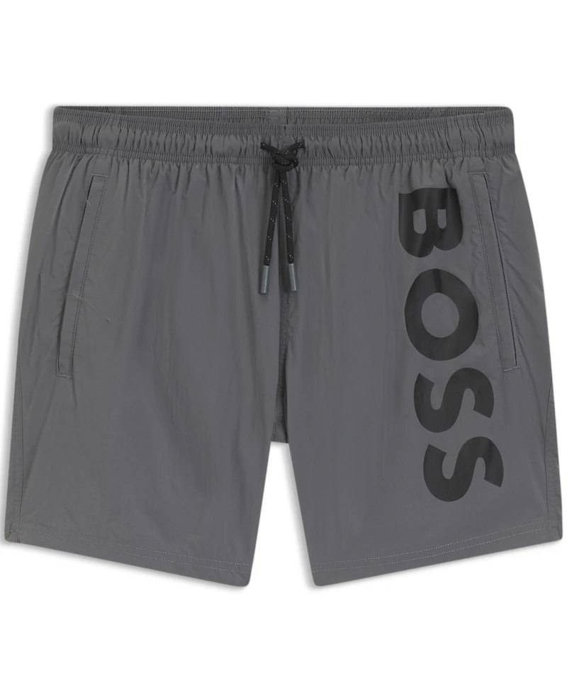 Boss by Hugo Men's Contrast-Logo Swim Shorts