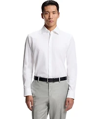 Boss by Hugo Men's Cotton Monogram-Jacquard Regular-Fit Dress Shirt