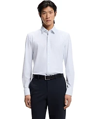 Boss by Hugo Men's Printed Performance-Stretch Slim-Fit Dress Shirt