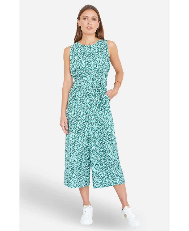 Yumi Women's Ditsy Culotte Jumpsuit