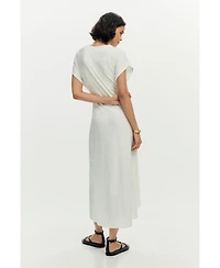 Desigual Women's Long white knit dress
