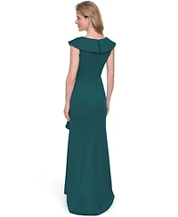 Jessica Howard Women's Scuba V-Neck Gown