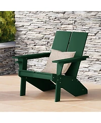 WestinTrends Outdoor Hdpe Modern Adirondack Chair with Cup Holder