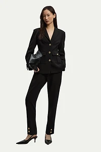 Karen Millen Women's Military Straight Leg Trousers