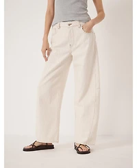 Hush Women's Bree Stripe Horseshoe Barrel Leg Jeans