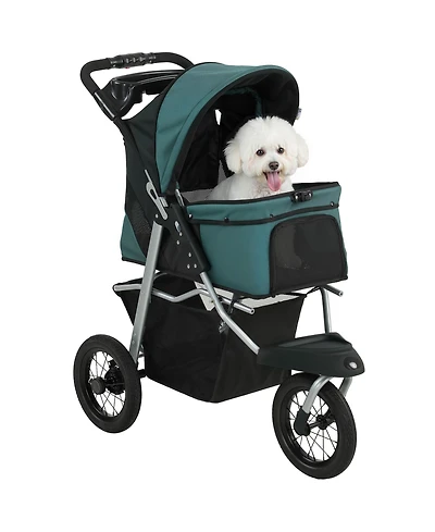 PawHut Foldable Dog Stroller with Wheels for Small Dogs