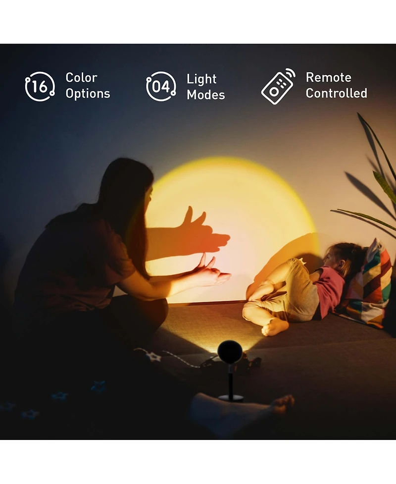 Pursonic Home Wellness Bundle – True Hepa Air Purifier, Sunset Projector Lamp & 6-Pack Essential Oils