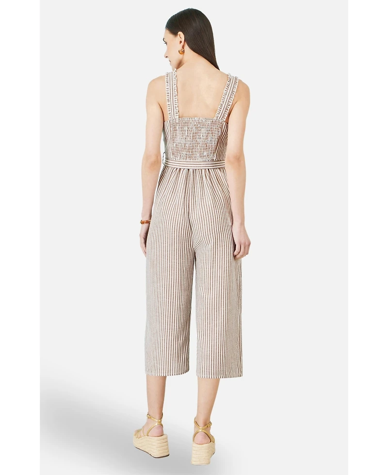 Yumi Women's Stripe Strappy Jumpsuit