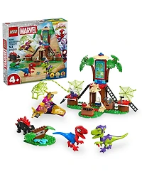 Lego Spidey and Gobby's Raptor Battle at Tree House Hq 11200 Building Set