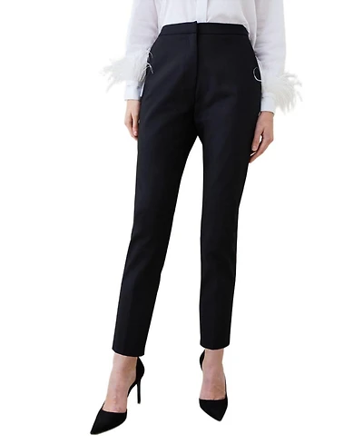 Karen Millen Women's Essential Techno Woven Trousers