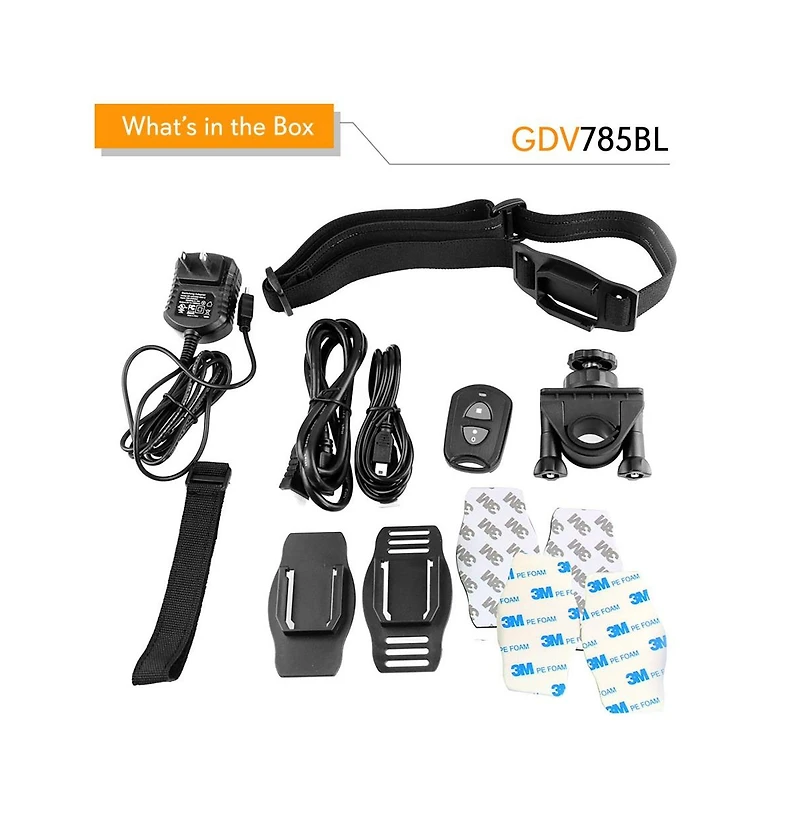 Gearpro Sports Hd Action Camera-1080P Mini Camcorder 16MP Anti Shaking 1.5"Screen Usb Sd Card Hdmi Battery-Waterproof Usb Cable