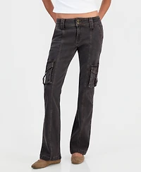 Dollhouse Juniors' Low-Rise Cargo Jeans