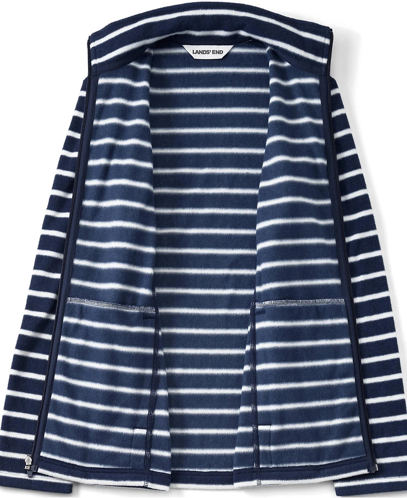 Lands' End Plus Anyweather Fleece Full Zip Print Jacket