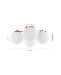 Orly Bohemian Farmhouse Ironfrosted Glass Led Semi Flush Mount
