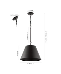 Harper Industrial Farmhouse Iron Led Pendant