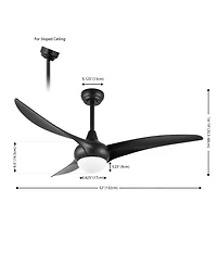 Jonathan Y Aviator Coastal Retro Iron/Plastic Swirl Integrated Led Ceiling Fan