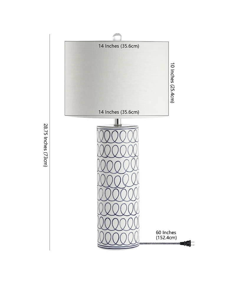 Loop Ceramic Modern Column Led Table Lamp