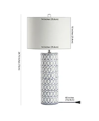 Loop Ceramic Modern Column Led Table Lamp