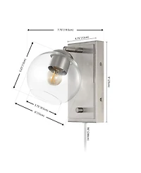 Hugo Minimalist Modern Plug Or Hardwired Adjustable Iron Led Wall Sconce with Rotary Dimmer