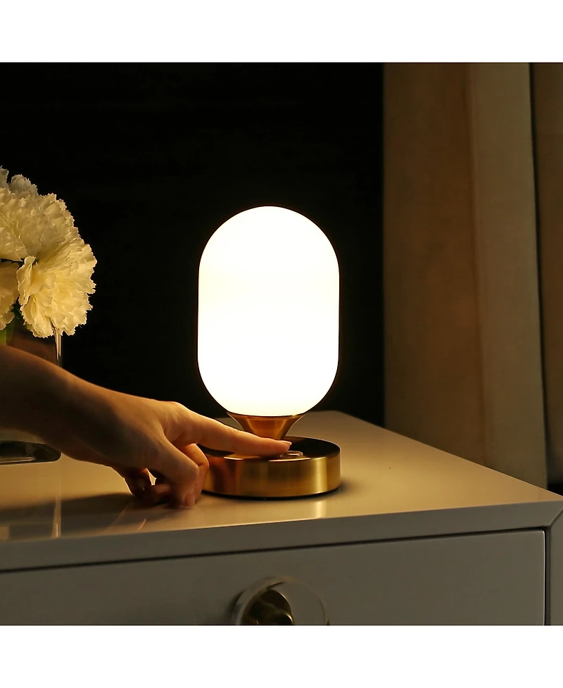 Eli Bohemian Farmhouse Iron Rechargeable Integrated Led Table Lamp