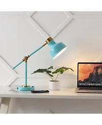 Jonathan Y Allegra Classic Farmhouse Adjustable Cantilever Led Task Lamp with Usb Charging Port