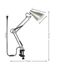 Jonathan Y Odile Classic Industrial Adjustable Articulated Clamp On Led Task Lamp