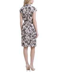 Ny Collection Women's Sleeveless Belted Dress