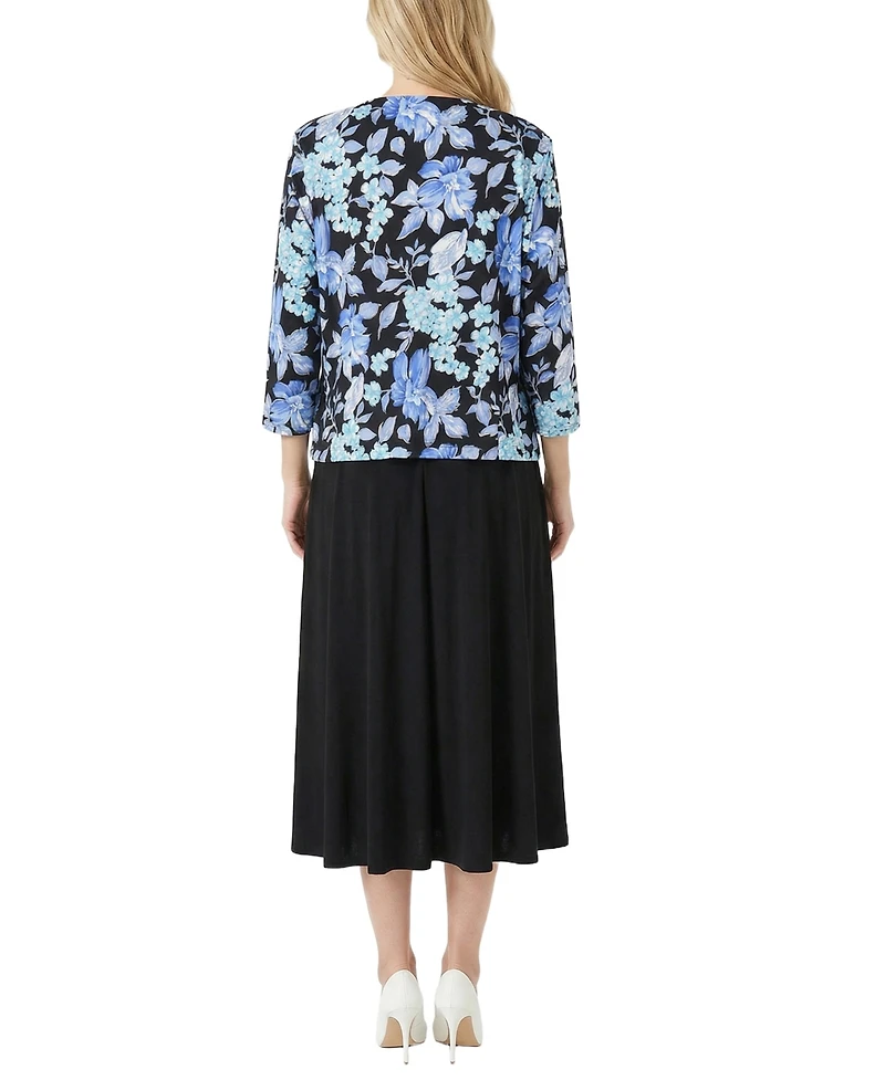 Women's 3/4 Sleeve Two Piece Dress