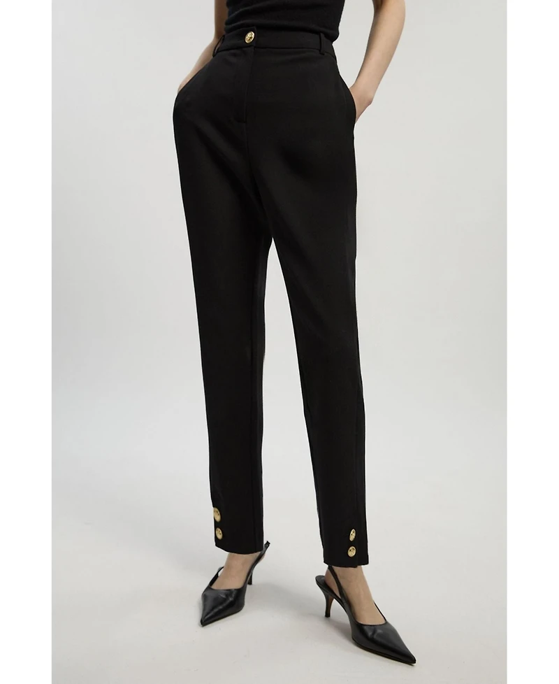 Karen Millen Petite Military Straight Leg Trousers