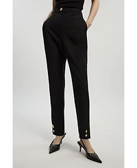 Karen Millen Petite Military Straight Leg Trousers