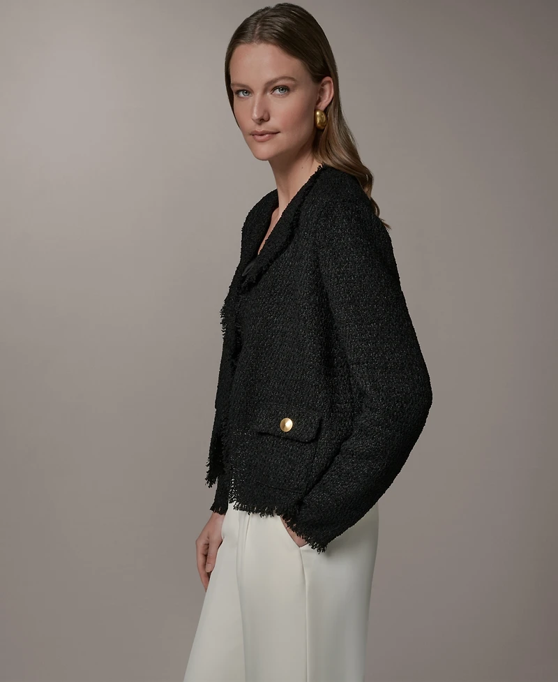 Donna Karan New York Women's Open Front Long-Sleeve Jacket