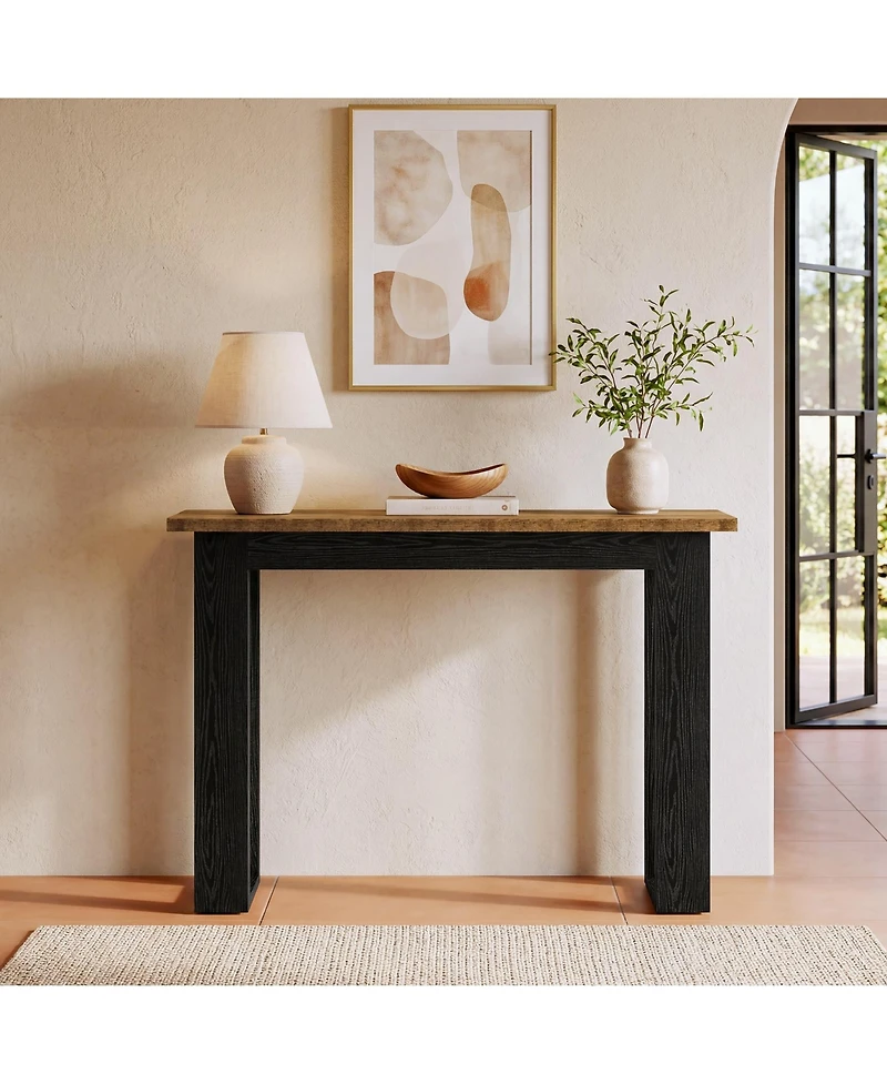 Tribesigns 41.3" Console Table, Farmhouse Entryway Table with X-Frame Base, Narrow Sofa Table