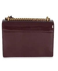 Pre-Owned Saint Laurent Red Wine Patent Monogram Small Sunset Bag