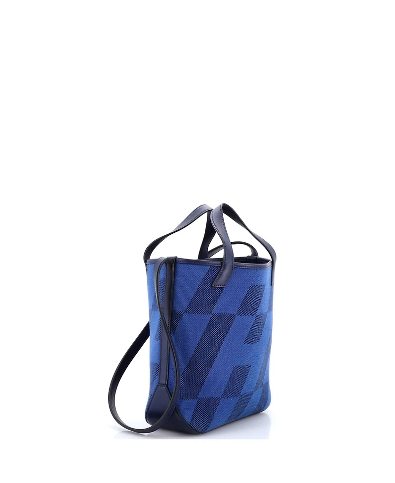 Pre-Owned Hermes Cabas H en Biais Tote Canvas with Leather