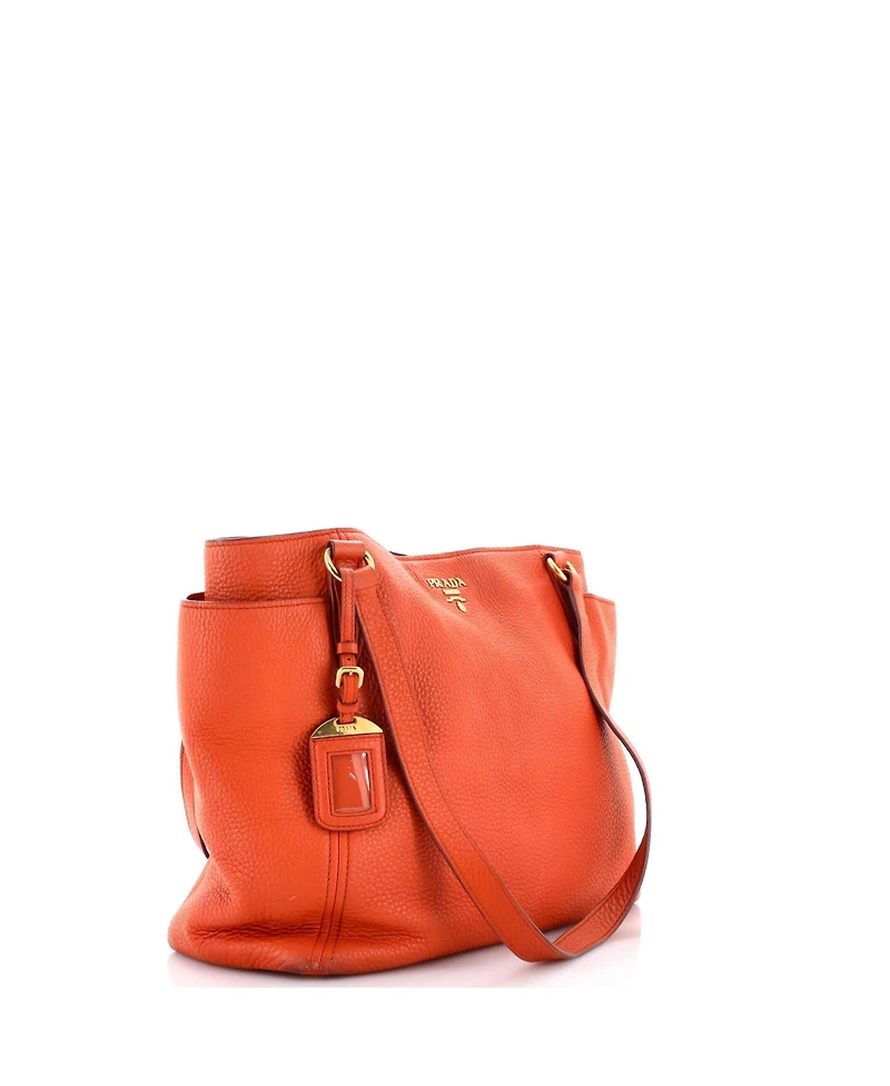 Pre-Owned Prada Large Side Pocket Convertible Tote Vitello Daino