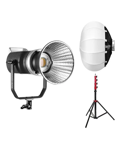 Great Video Maker SD200D 200W Bi-Color Led Video Spotlight, Bundle with Glow 20" Quick Ball Lantern Softbox and Flashpoint 9.5' Pro Air-Cushioned