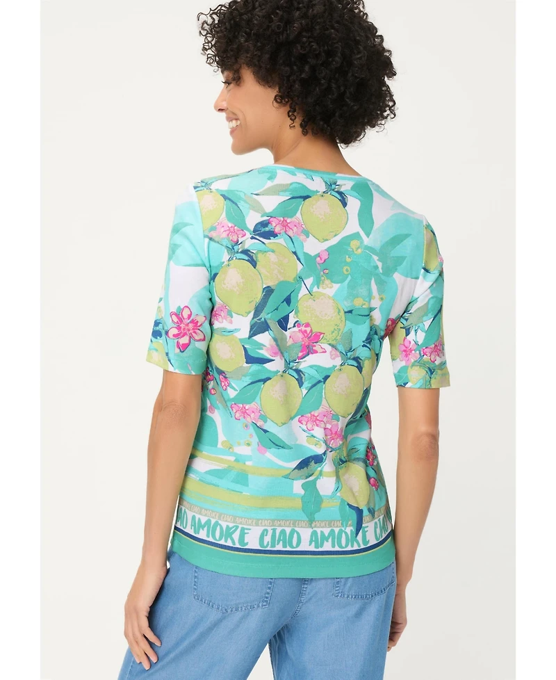 Olsen Women's Lemon Amore Print T-Shirt