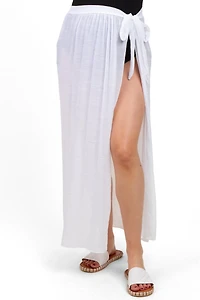 Pinkblush Maternity White Loose Beach Cover Up Skirt