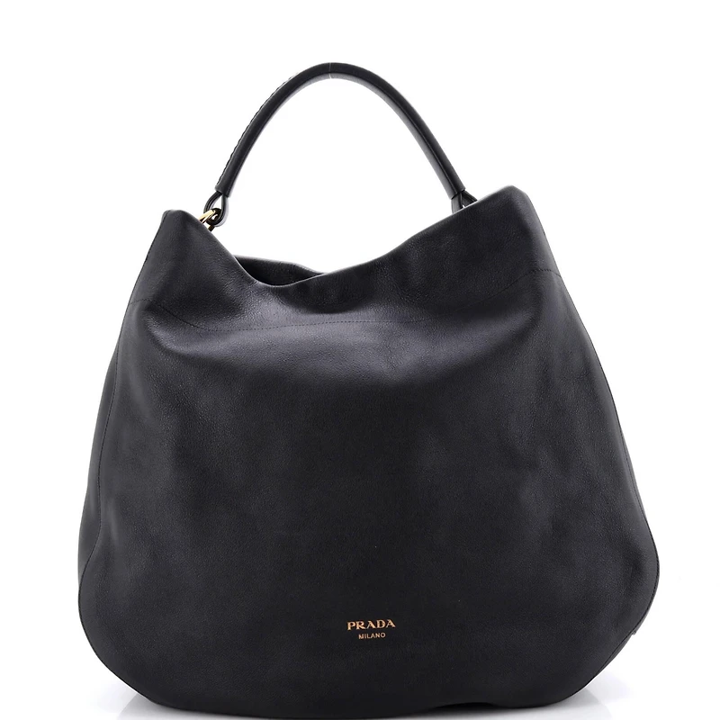 Pre-Owned Prada Large Slouch Hobo Leather