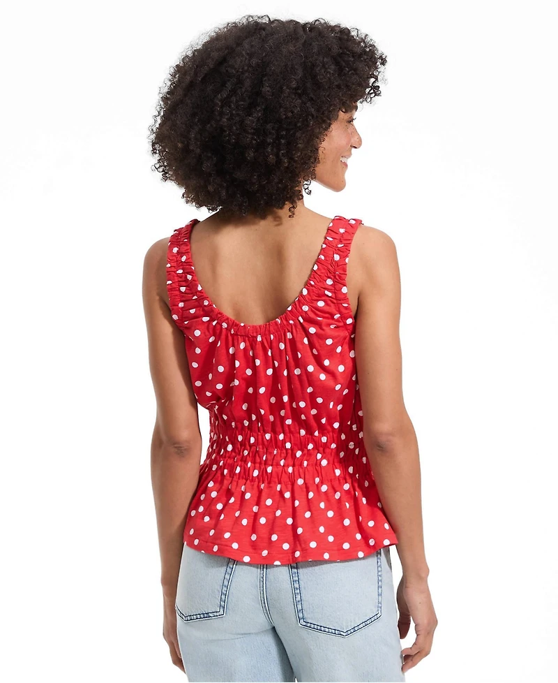 Lands' End Women's Slub Rouched Tank Top